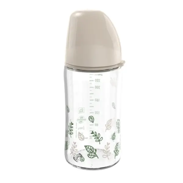 NIP STAKLENA BOCA ŠIROKOG GRLA,CHERRY GREEN GIRL,BEIGE,240ML
