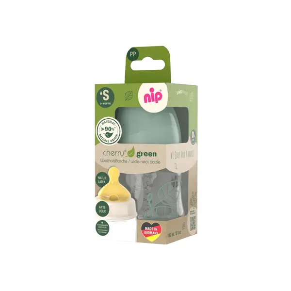 NIP BOCA ŠIROKOG GRLA PP,CHERRY GREEN BOY,GREEN,150ML,0+