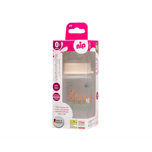 NIP PP BOČICA ŠIROKO GRLO, 260ML, VEL.0+,FLOW M, UNISEX