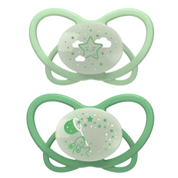 NIP BUTTERFLY NIGHT GREEN,SILIK.,VEL.1,0-6MJ