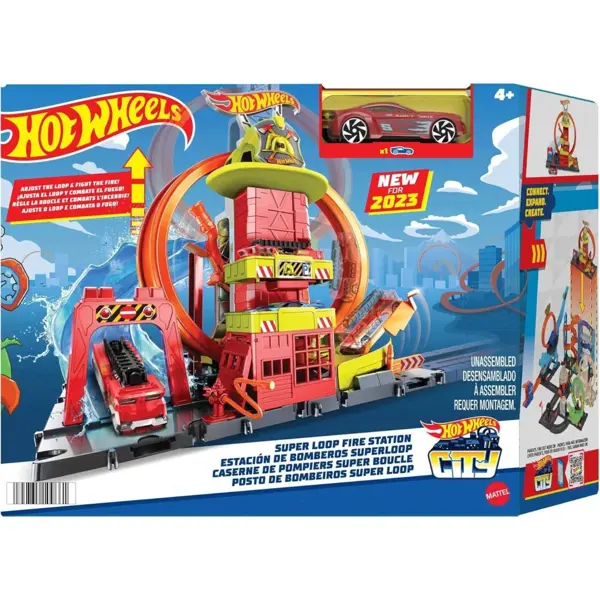 HOT WHEELS SUPER LOOP FIRE STATION 
