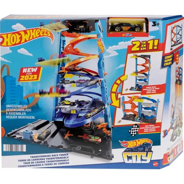 HOT WHEELS TRANSFORMING RACE TOWER 2U1