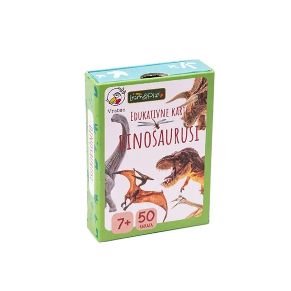 LEARN&PLAY EDUKATIVNE KARTE DINOSAURUSI,VRABAC