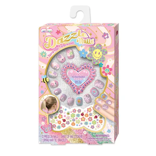 HOT FOCUS DAZZLE NAILS SET ZA NOKTE SA NARUKVICOM/GUMICOM