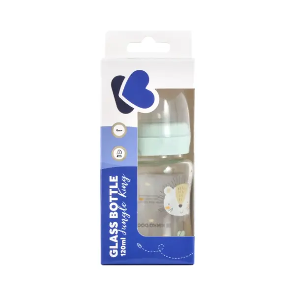 KIKKA BOO STAKLENA BOCA 120ML JUNGLE KING MINT