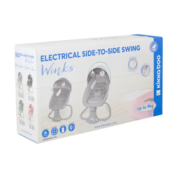 KIKKA BOO WINKS ELEKTRIČNA LJULJAČKA ,GREY