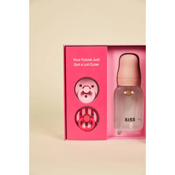 BIBS POKLON SET SPRINKLE DUDE+BOČICA,BLUSH