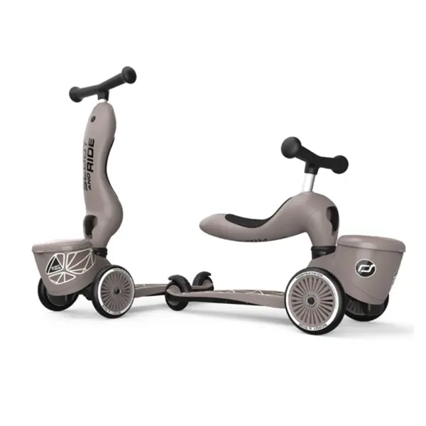 SCOOT AND RIDE HIGHWAYKICK 1 LIFESTYLE ROMOBIL, BROWN LINES 