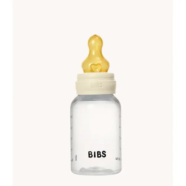 BIBS BOCA PP, 150ML, LATEX, 1PAK SLOW FLOW, IVORY