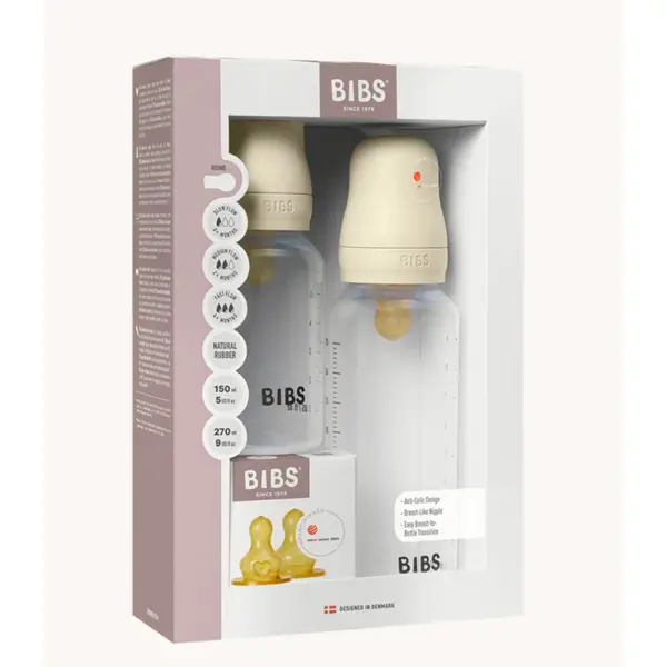 BIBS GROW AND FLOW SET BOČICA LATEX 150ML/270ML IVORY