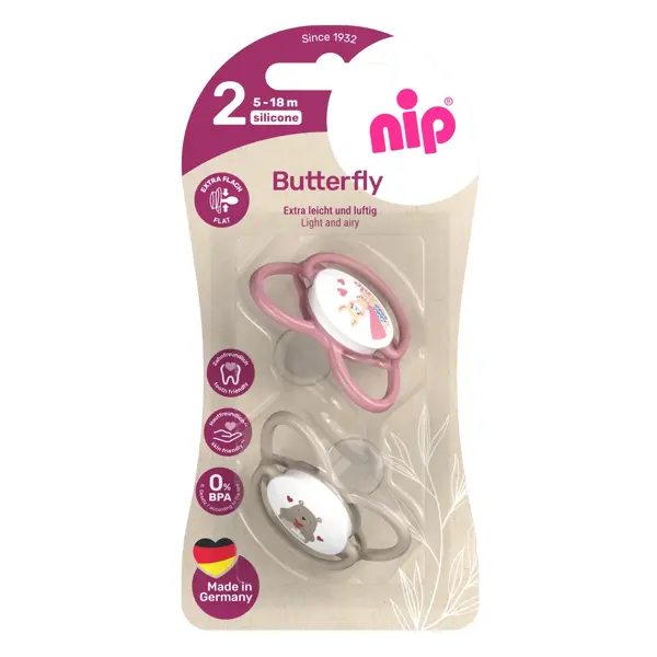 NIP BUTTERFLY DUDA MIX SILIKON,VEL.2(5-18MJ)