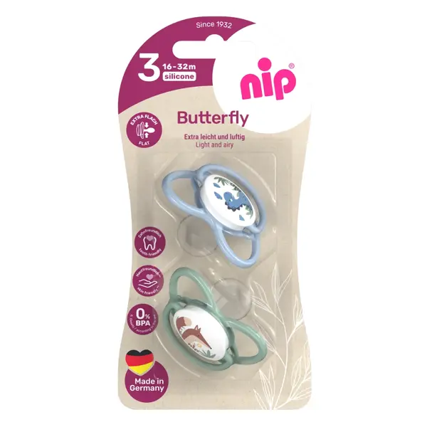 NIP BUTTERFLY DUDA MIX SILIKON,VEL.3(16-32MJ)