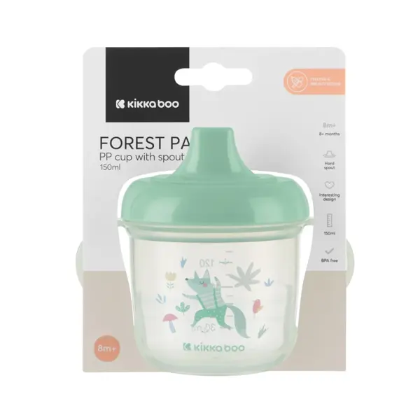 KIKKA BOO PP ŠALICA S IZLJEVOM 150ML PARTY MINT