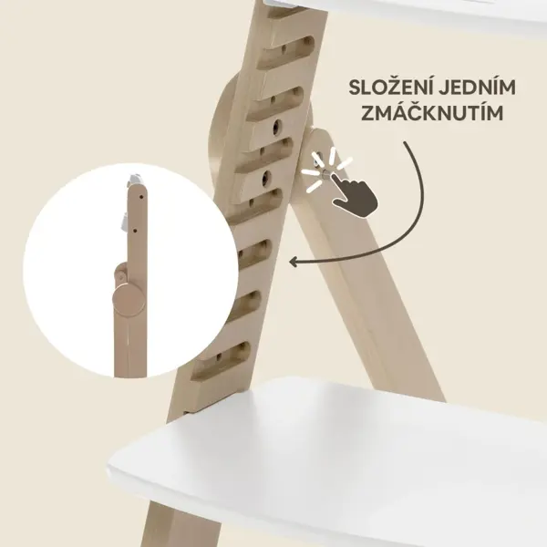 ZOPA DRVENA DJEČJA STOLICA CLIPP&CLAPP BLACK