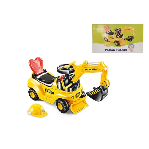 FUNTOY IGRAČKA GURALICA BAGER S GLAZBOM