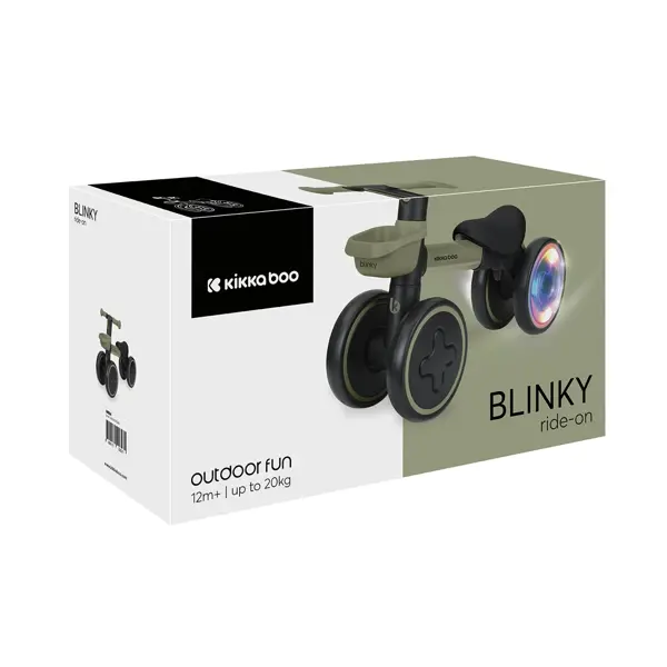 KIKKA BOO BALANS BICIKLO BLINKY,GREEN