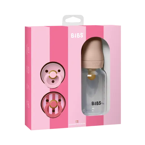 BIBS POKLON SET SPRINKLE DUDE+BOČICA,BLUSH