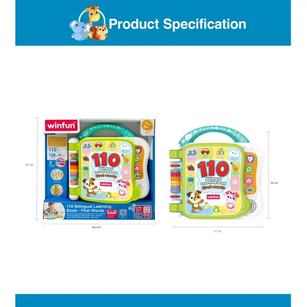 WINFUN IGRAČKA 110 BILINGUAL LERANING BOOK-PRVE RIJEČI