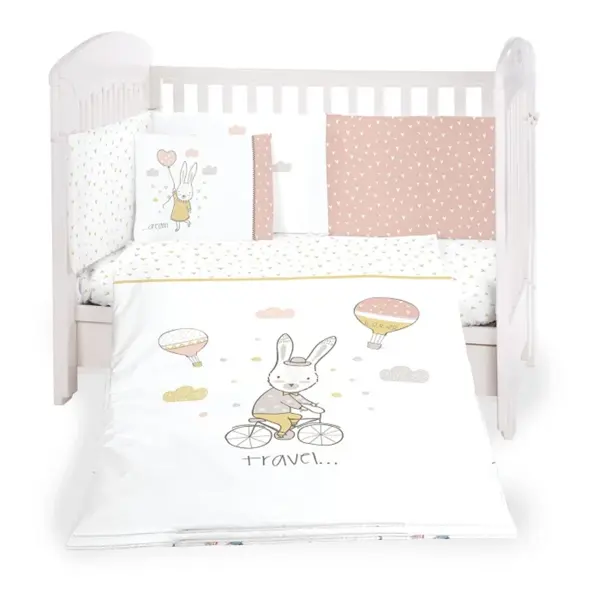 KIKKA BOO POSTELJINA-OGRADICA 60/120 RABBITS IN LOVE