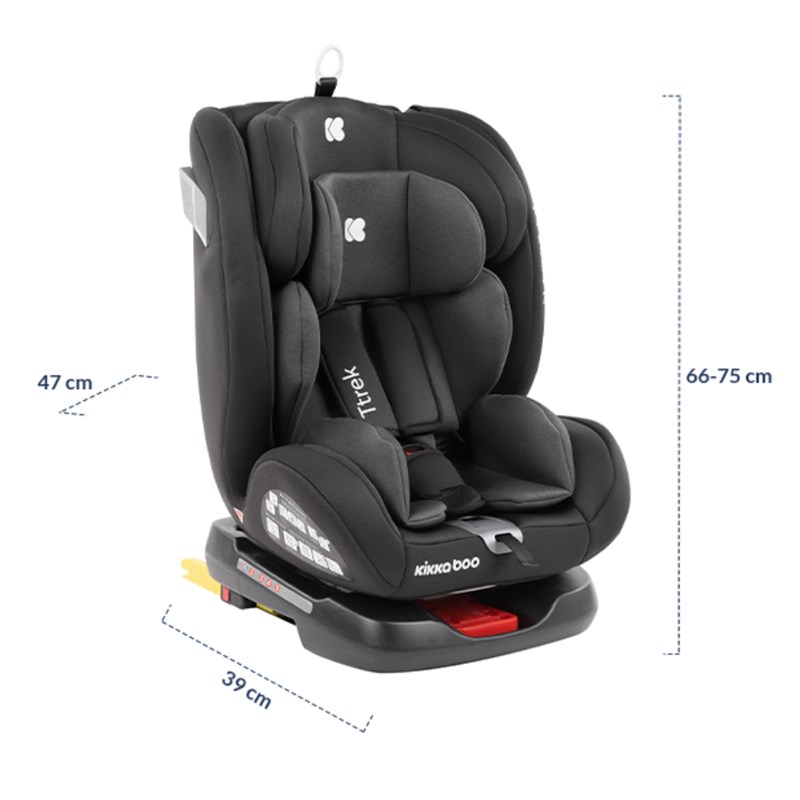 KIKKA BOO TTREK AUTOSJEDALICA ,0-36KG, BLACK 