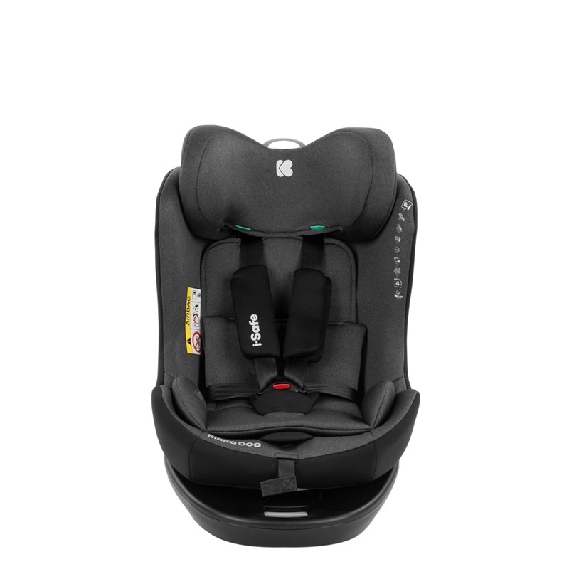 AUTOSJEDALICA KIKKA BOO 40-150CM,I-SAFE I-SIZE DARK GREY