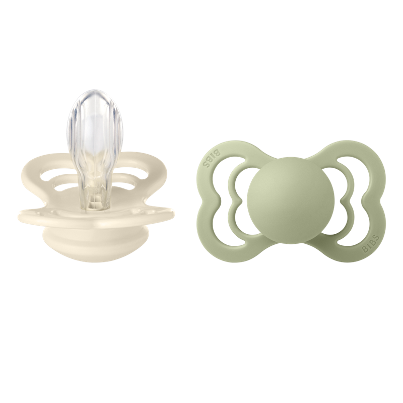BIBS SUPREME SILICONE SAGE&IVORY,VELIČINA 2