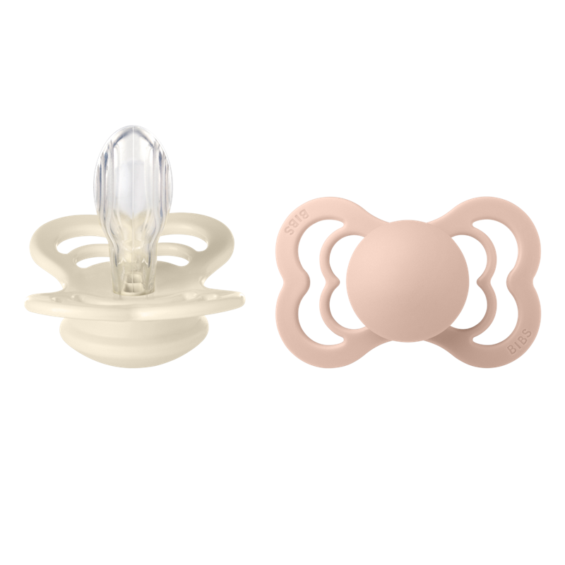 BIBS SUPREME SILICONE BLUSH&IVORY,VELIČINA 1
