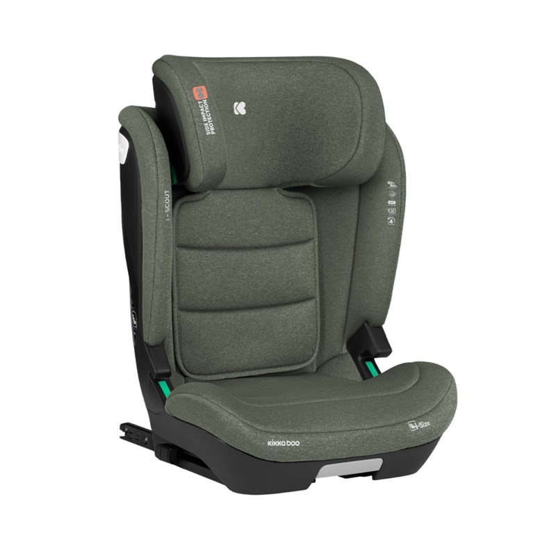 KIKKA BOO I-SCOUT I-SIZE AUTOSJEDALICA 100-150CM, ARMY GREEN