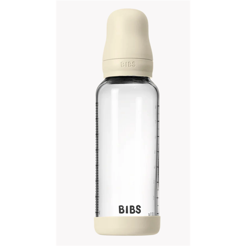 BIBS STAKLENA BOCA COMPLETE SET LATEX 240ML MEDIUM FLOW IVORY