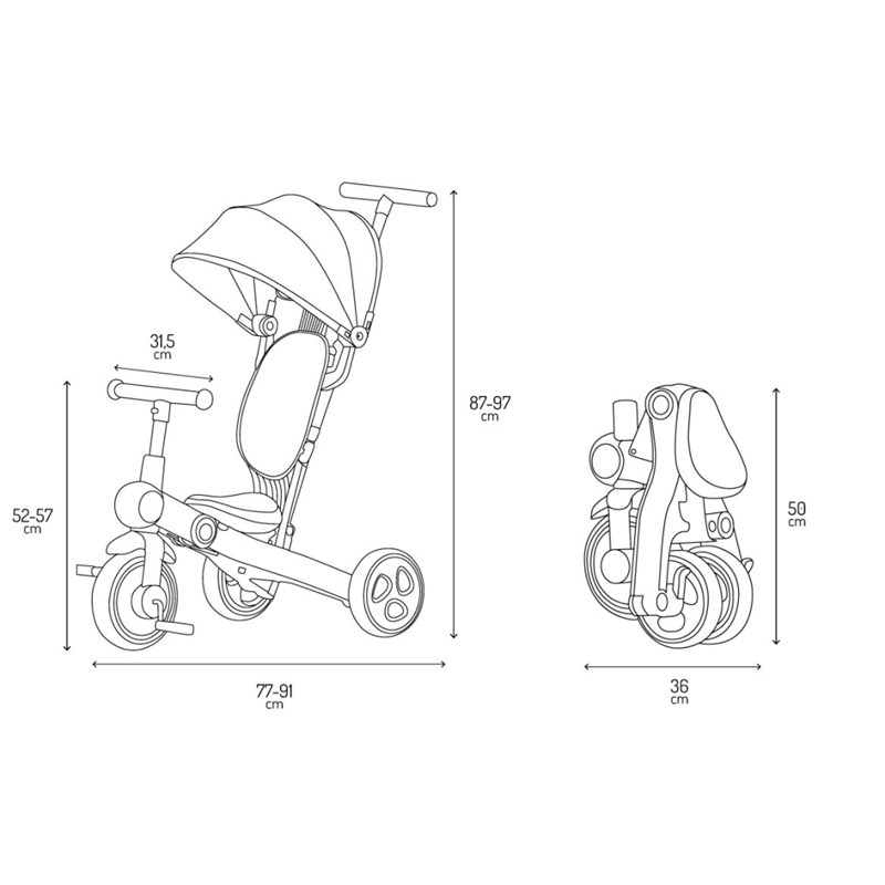 MOMI SOLIVIA TRICIKL,GREY