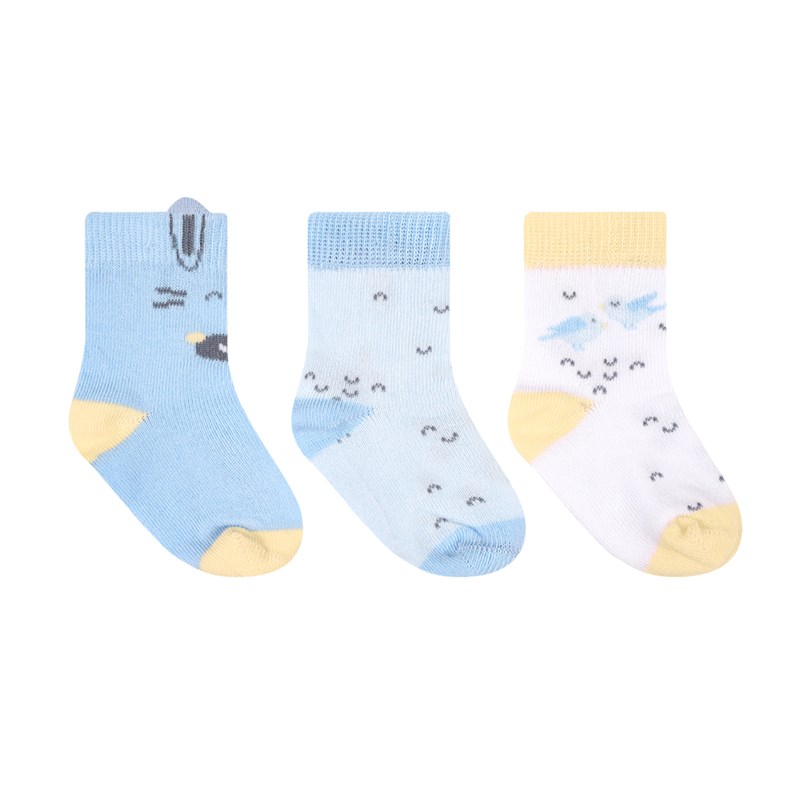 KIKKA BOO DJEČJE ČARAPE 3D SA UŠIMA STRIPY FRIENDS 0-6M