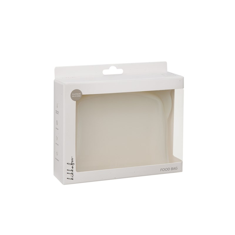 KIKKA BOO VREĆICA ZA HRANU PLATINASTA,SILIKONSKA
