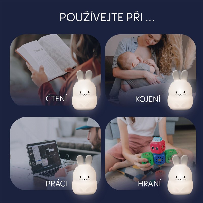 ZOPA SILIKONSKA LED LAMPA VEL.M,OWL