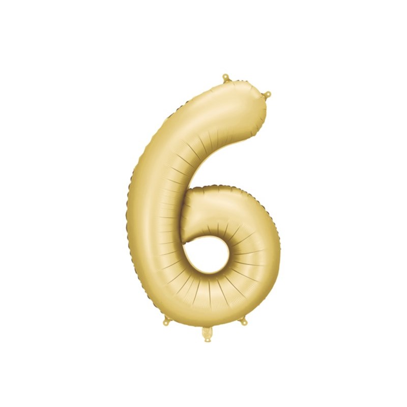 FOLIJSKI BALON MAT ZLATNO 86CM,BR.6 TŠ.