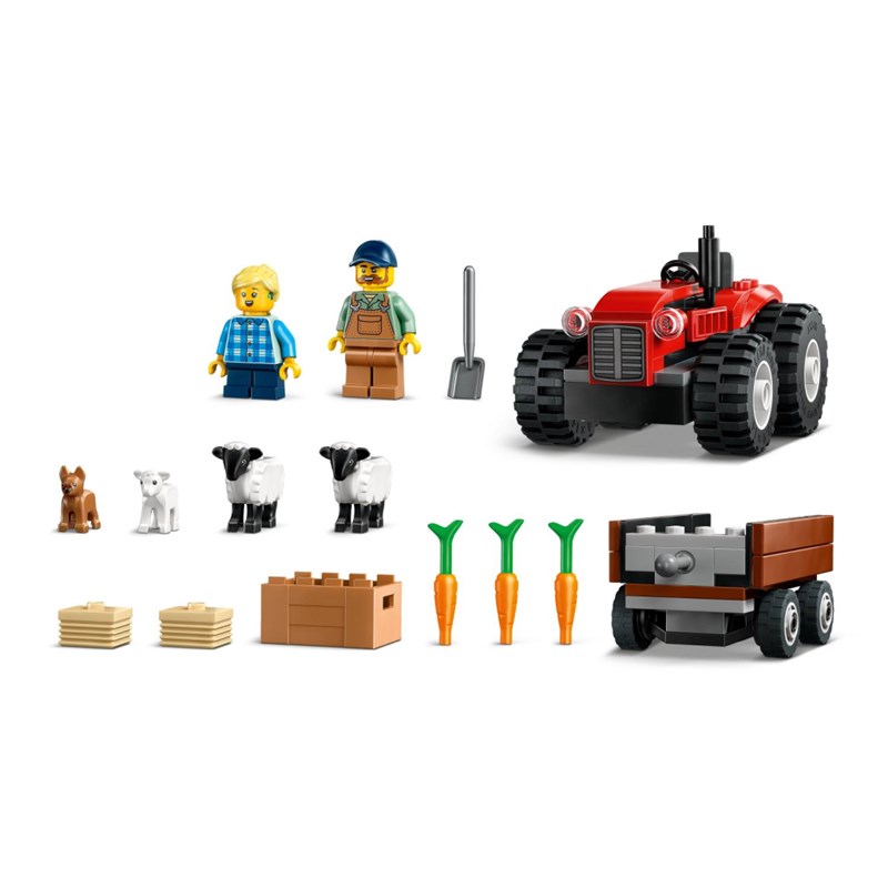 LEGO 60461 CRVENI TRAKTOR S PRIKOLICOM I OVCE
