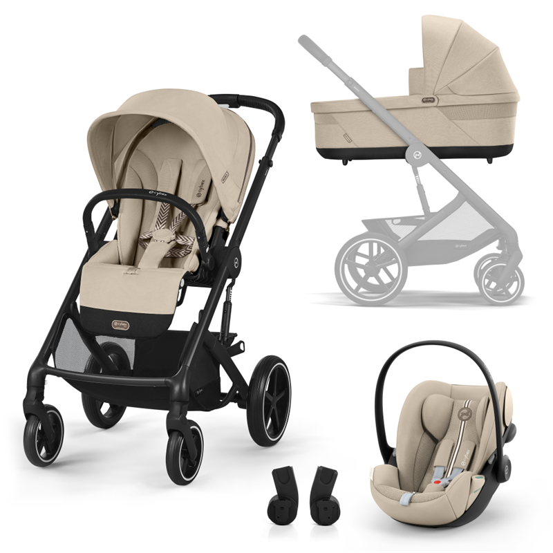 CYBEX KOLICA BALIOS S LUX BLK ALMOND BEIGE SET 3IN1