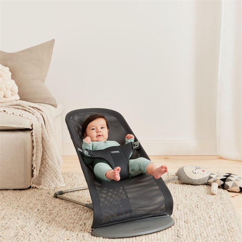 BABYBJORN BLISS MESH LEŽALJKA ANTHRACITE