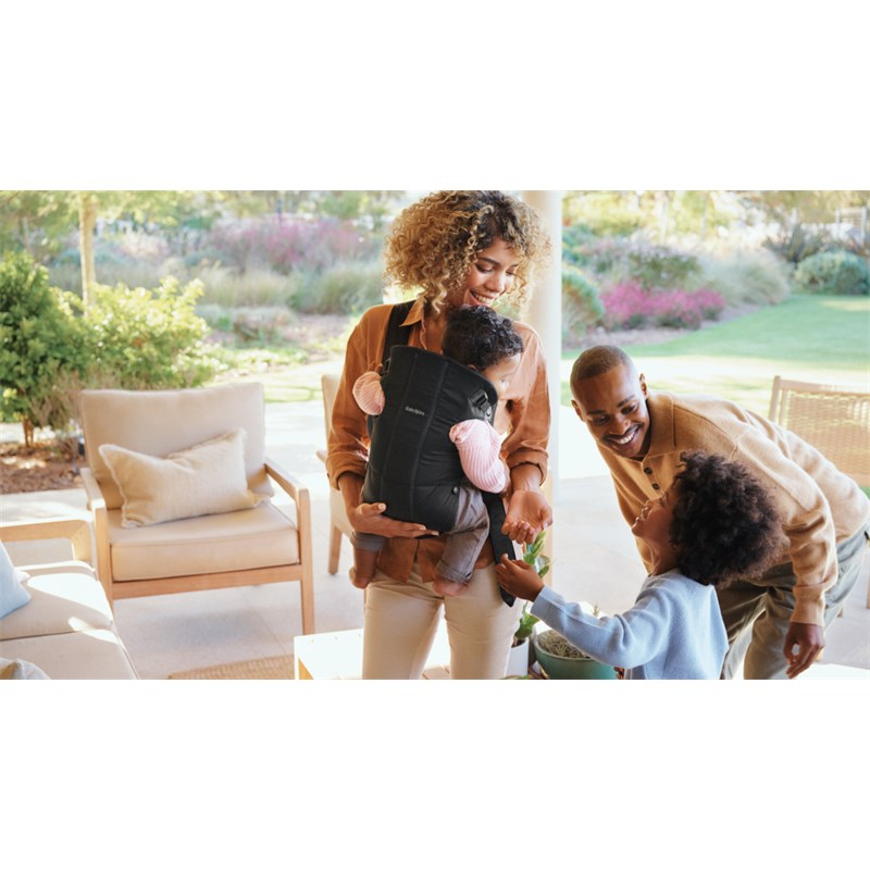 BABYBJORN MINI KENGUR, WOVEN, BLACK