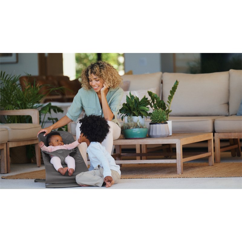 BABYBJORN BLISS WOVEN C-QUILT,ANTHRACITE SA GOOGLY EYES IGRA