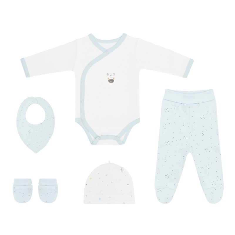 KIKKA BOO SET ZA NOVOROĐENČE 5 DIJELOVA, STRIPY FRIENDS