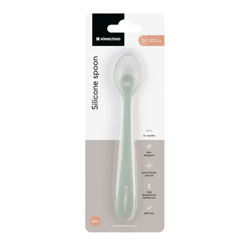 KIKKA BOO SILIKONSKA ŽLICA, SAGE