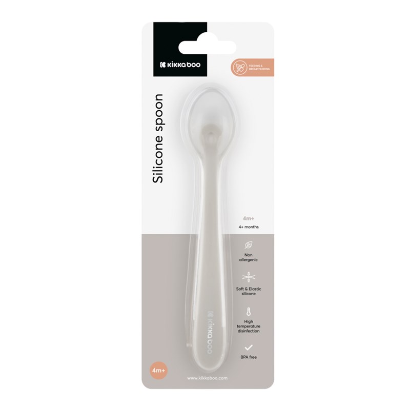 KIKKA BOO SILIKONSKA ŽLICA, SAND